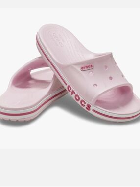 Crocs Ballerina Pink Bayaband Slides Women’s 7 / Men’s 5 NWT